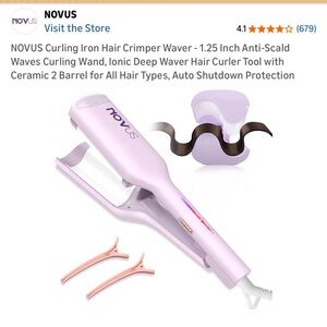 NOVUS Curling Iron Hair Crimper Waver